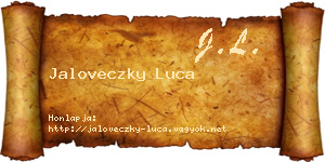 Jaloveczky Luca névjegykártya