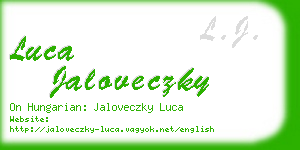 luca jaloveczky business card